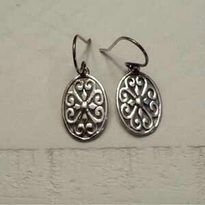Souther Gates Sterling Silver Oval Drop Earrings